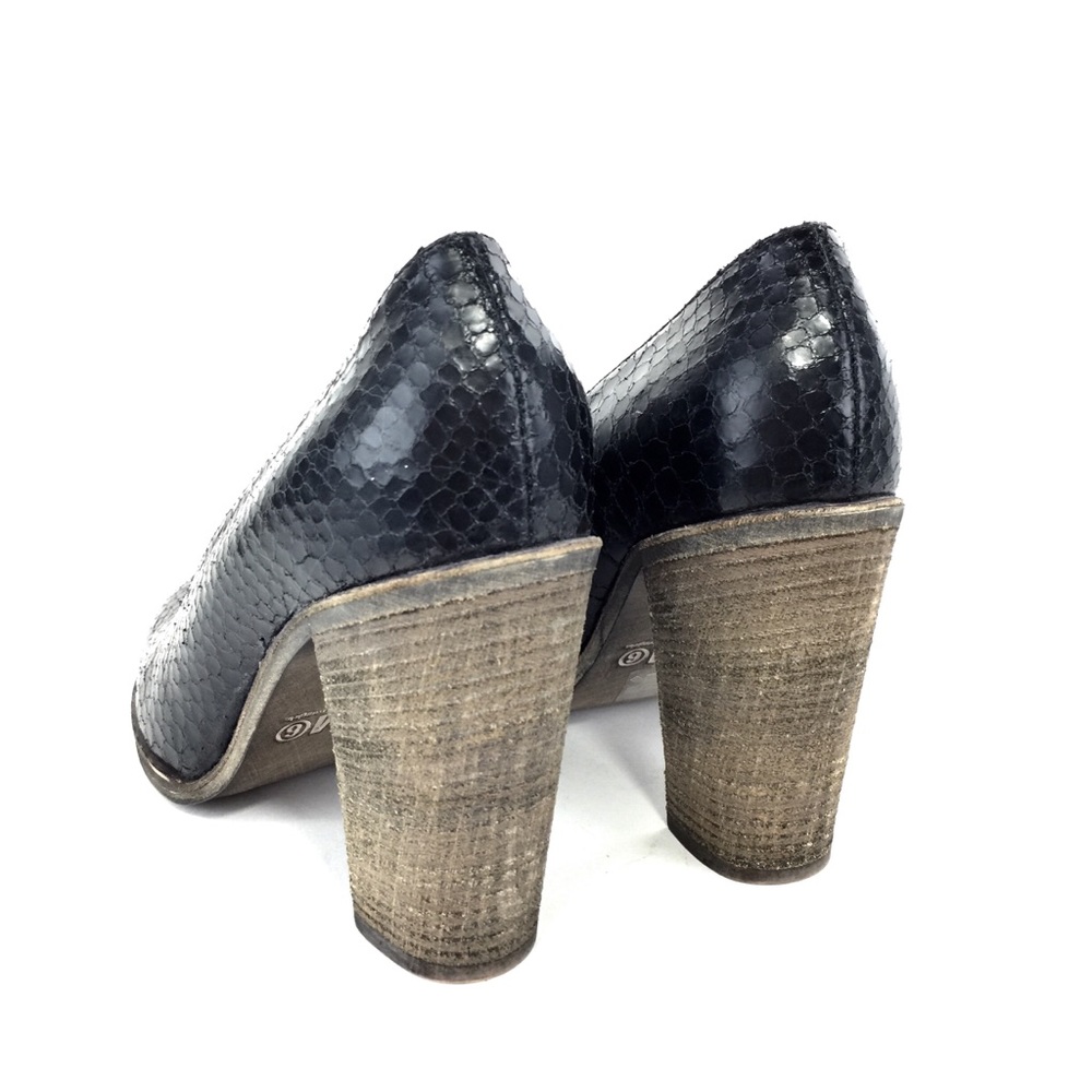 MM6 Maison Margiela Black Snakeskin Pumps - Picture 11 of 12